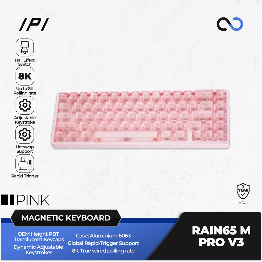 IPI Rain65 M PRO V3 8K Hall Effect Aluminum 65% Keyboard Rapid Trigger SOCD Wooting