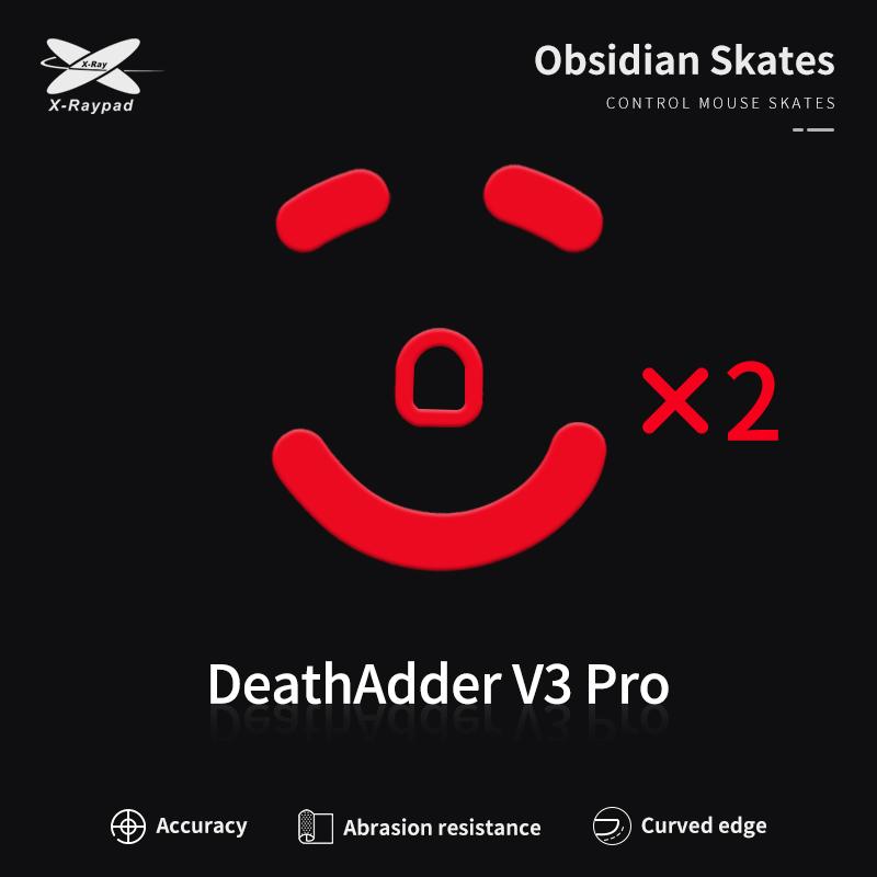 XRaypad Obsidian Razer DeathAdder V3 Pro PTFE Mouse Feet / Mouse Skate for Glass pad (Control)