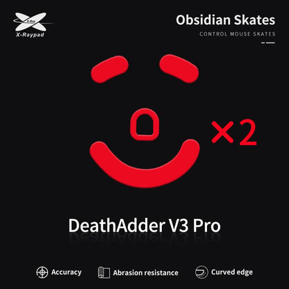 XRaypad Obsidian Razer DeathAdder V3 Pro PTFE Mouse Feet / Mouse Skate for Glass pad (Control)