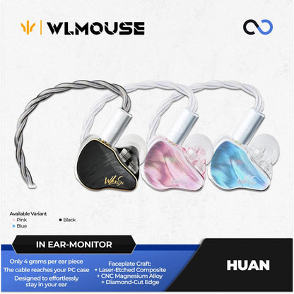 WLMouse Huan IEM 1DD+8BA Deep sub-bass In-Ear Monitor / Earphones