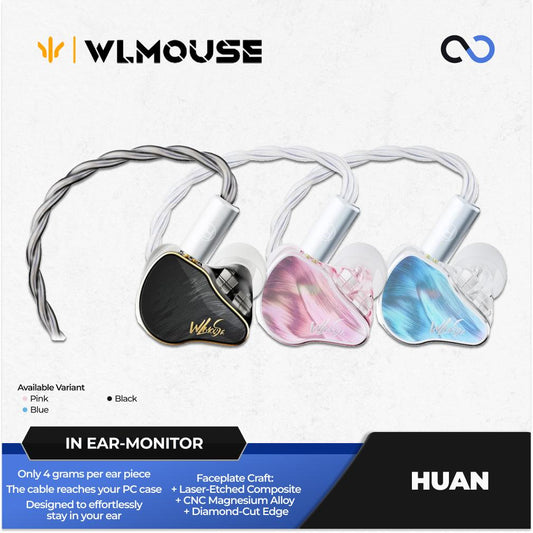 WLMouse Huan IEM 1DD+8BA Deep sub-bass In-Ear Monitor / Earphones