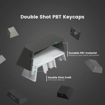 XVX Dark Shadow Gradient Keycaps OEM Side Profile Double Shot Shine Through PBT Keycap 136-Keys