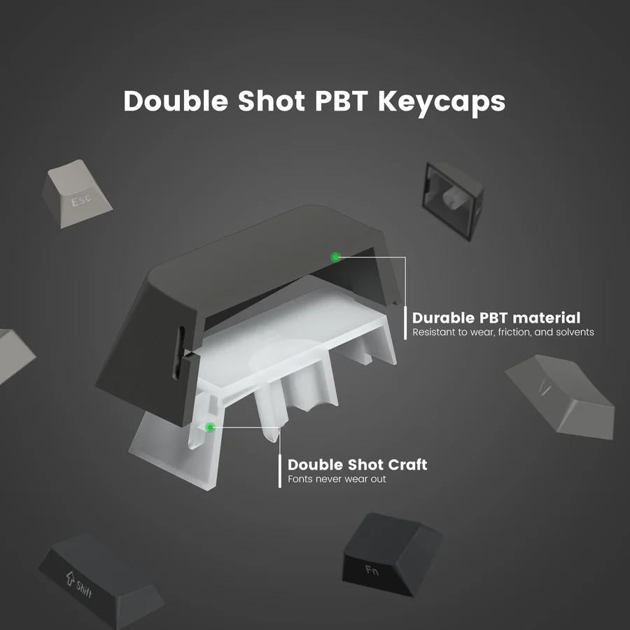 XVX Seaweed Gradient Keycaps OEM Side Profile Double Shot Shine Through PBT Keycap 136-Keys