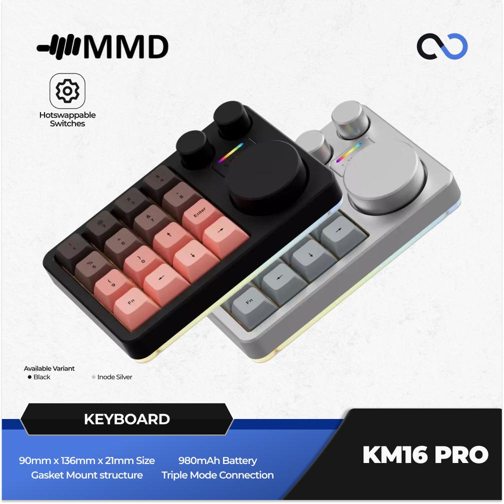MMD KM16 PRO Aluminum Gasket Mechanical Keyboard for Designer PS PR AI Office Macro pad
