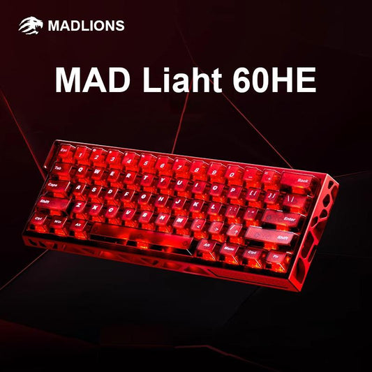 MADLIONS MAD LIGHT 60 HE 8K Hall Effect 60% Keyboard Rapid Trigger SOCD DKS Wooting Fierce Gaming Gear