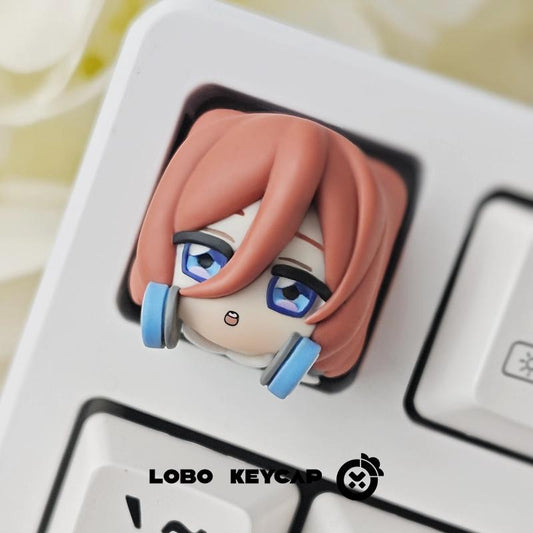 Lobo Nakano Miku The Quintessential Quintuplets Anime Theme Artisan Keycaps Resin Keycap