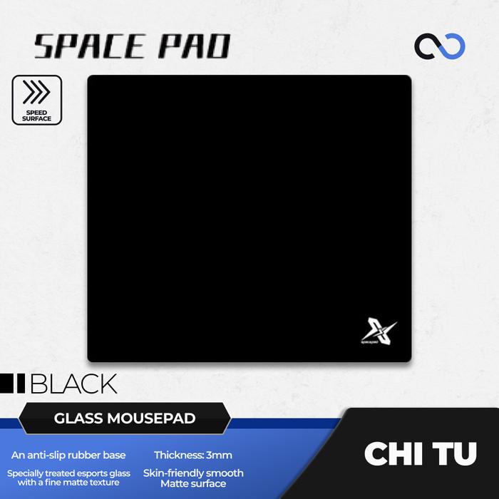 Spacepad Chi Tu V2 Poron Base COATED Tempered Glass Gaming Mousepad Kaca (Speed-Hybrid)