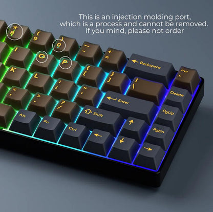 XVX Rustlight Retro / Quantum Light Keycaps Cherry Profile PBT+PC Double Shot Keycap 216-Keys