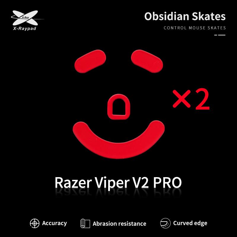 XRaypad Obsidian Razer Viper V2 Pro PTFE Mouse Feet / Mouse Skate for Glass pad (Control)