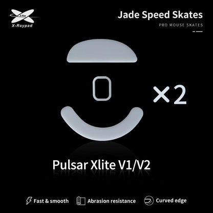 XRaypad Jade Pulsar Xlite Series PTFE Mouse Feet / Mouse Skate for Cloth Mouse pad (Speed)