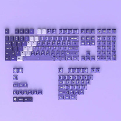 Infinitas Lilac Gradient Cherry Keycaps Profile Dye Sub / UV Printing PBT+PC Keycap 154-Key