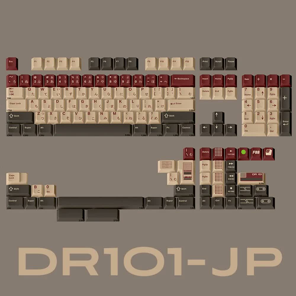 FBB DR101-JP Keycaps Cherry Profile PBT Dye Subbed