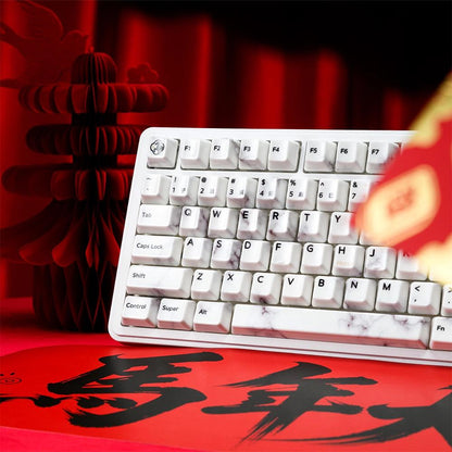 XVX Horse Ceramic CNY Limited Edition Keycaps Cherry Profile Double Shot Shine Through Al2O3 Alumina Keycap 120-Keys
