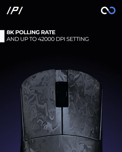 IPI QI PRO 8k Wireless Ultra Light Carbon Fiber PAW3950 Gaming Mouse