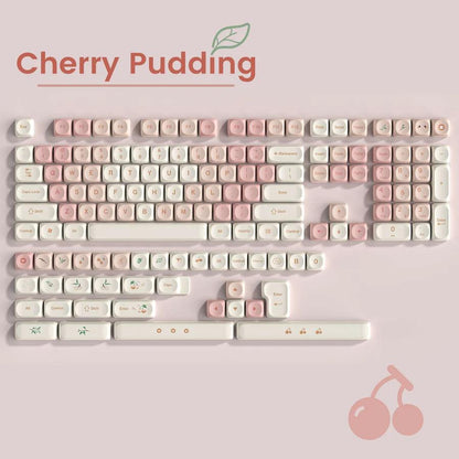 XVX Cherry Pudding MOA Profile Keycap Dye-Sub PBT Plastic Keycaps (140 / 142-Key)