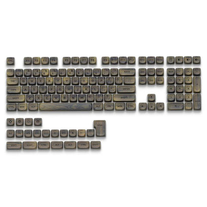 XVX Walnut Wood MOA Profile Keycap Dye-Sub PBT Plastic Keycaps (117-Key)
