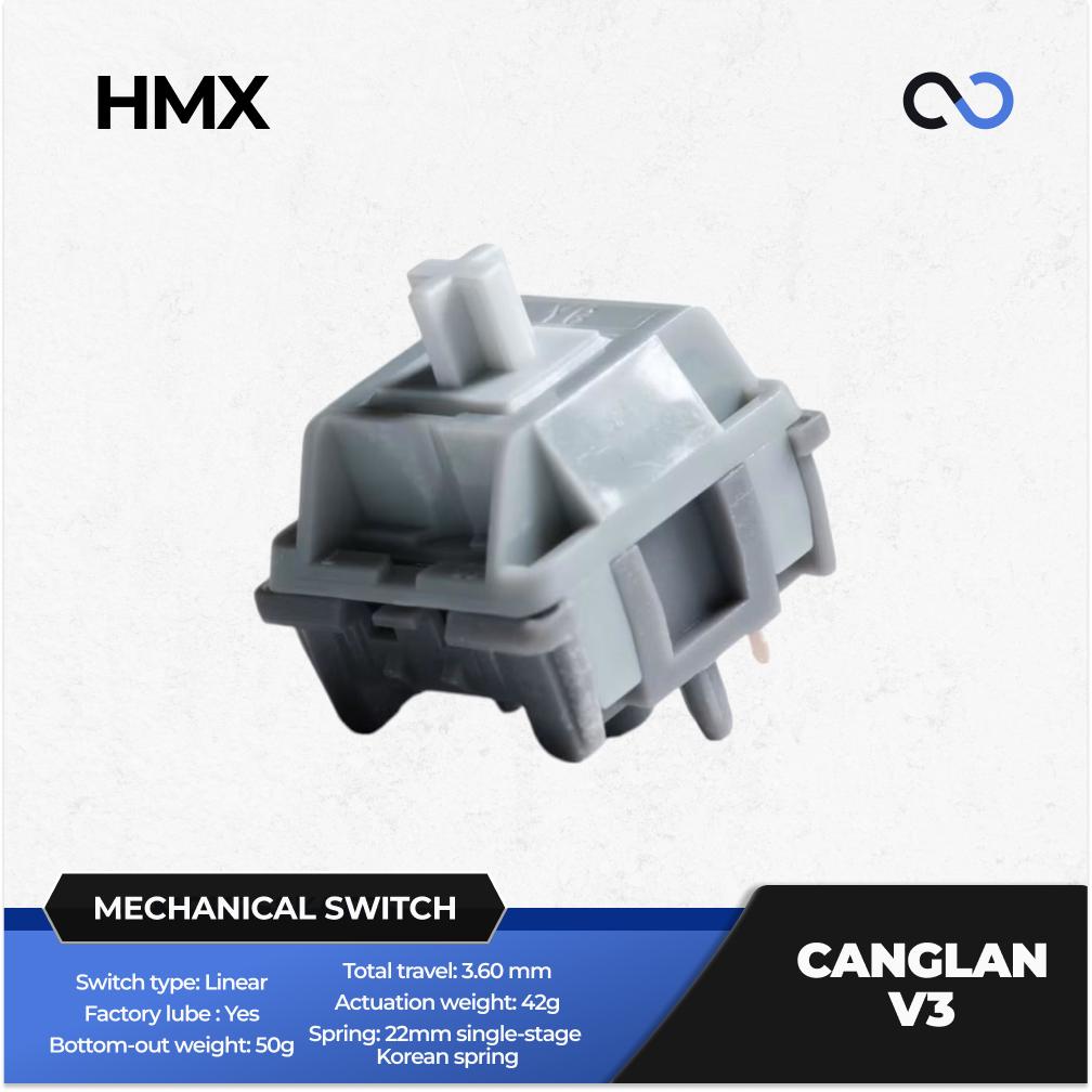 HMX Canglan V3 Pre-Lubed Mechanical Keyboard PCB Mount Switch (Linear) by YG Studio