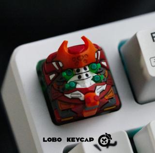 Lobo EVA-02 / Unit-02 Neon Genesis Evangelion Anime Theme Artisan Keycaps Resin Keycap