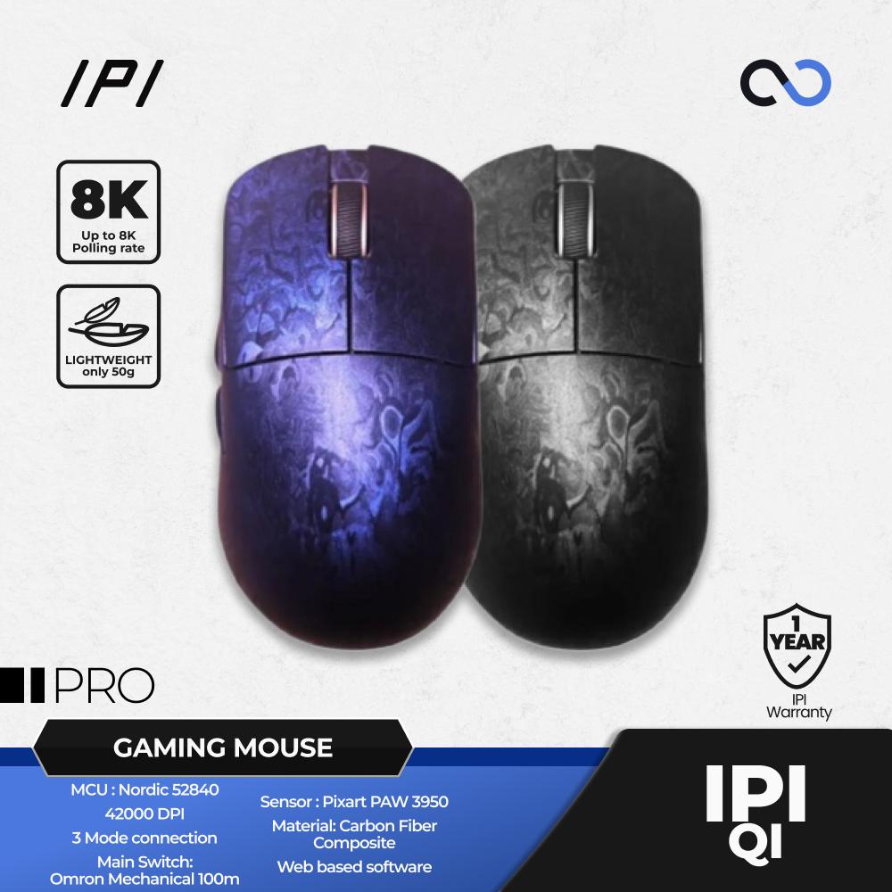 IPI QI PRO 8k Wireless Ultra Light Carbon Fiber PAW3950 Gaming Mouse