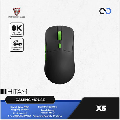 MOTOSPEED X5 8k Super Light Wireless PAW3395 Gaming Mouse