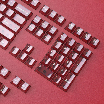 Infinitas Scarlet Flame Gradient Keycaps Cherry Profile Dye Sub / UV Printing PBT+PC Keycap 154-Key
