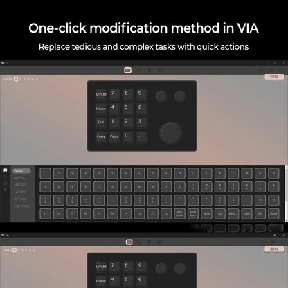 MMD KM16 PRO Aluminum Gasket Mechanical Keyboard for Designer PS PR AI Office Macro pad