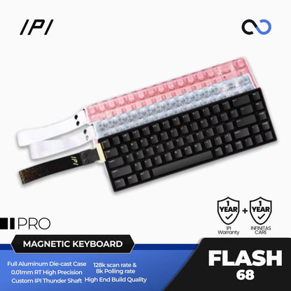 IPI FLASH68 PRO HE 8K Hall Effect 65% Magnetic Keyboard Rapid Trigger SOCD DKS Wooting