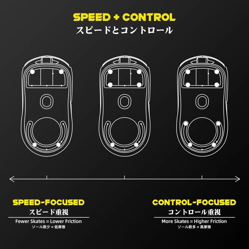 TALONGAMES S1 Universal Dots PTFE Gaming Mouse Feet / Mouse Skate (Speed)
