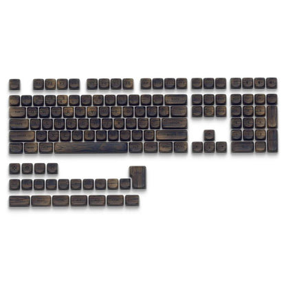 XVX Walnut Wood MOA Profile Keycap Dye-Sub PBT Plastic Keycaps (117-Key)