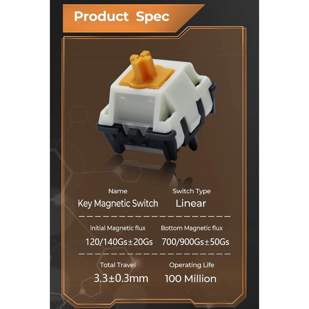 Duhuk Key / Core HE Hall Effect Keyboard PCB Mount Magnetic Switch (Linear)