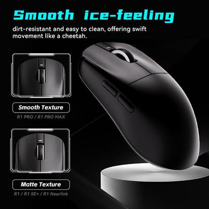 VXE R1 SE+ 1K Wireless Light Weight Ambidextrous PAW3395 SE Gaming Mouse