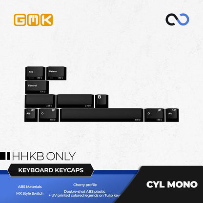 GMK CYL MONO Keycaps Cherry Profile Doubleshot + UV Print ABS Keycap 117+11-Keys