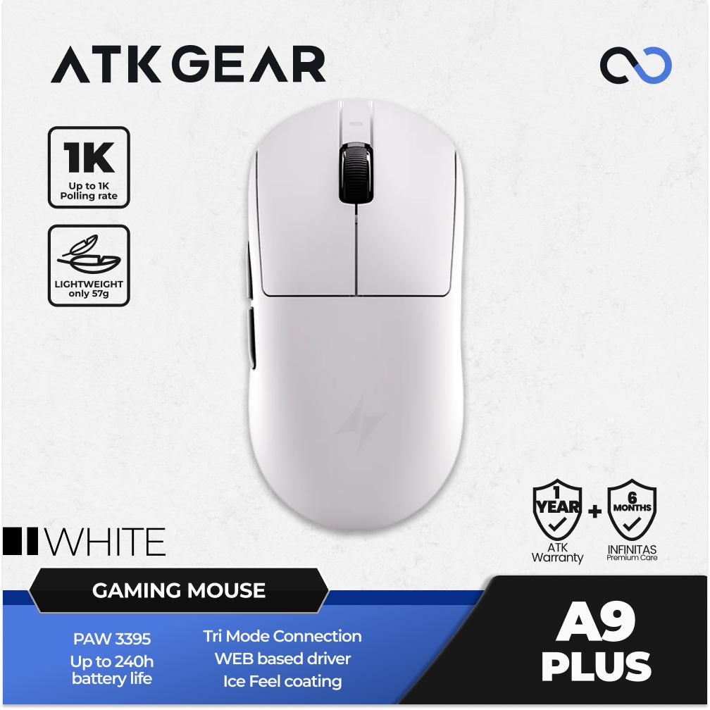 ATK A9 PLUS Wireless Light Weight PAW3395 Gaming Mouse GPX shape BONUS GPX GRIPTAPE