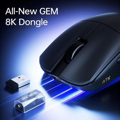 ATK F1 V2 Ultra MAX Blazing Sky 8K Wireless Light Weight PAW3395 Ultra Gaming Mouse Viper Mini Shape