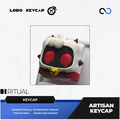 Lobo The Lamb Cult of The Lamb Game Artisan Keycaps Resin Keycap