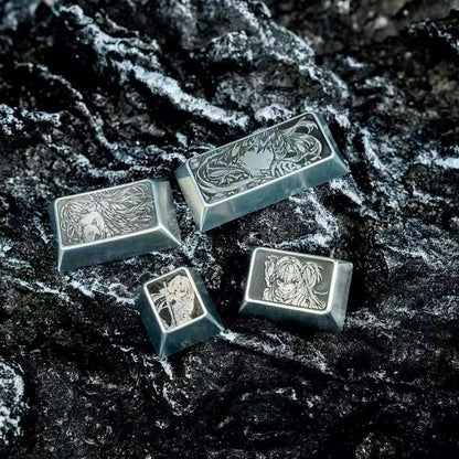 Special Gear Evangelion Anime Theme Artisan Keycaps Metal OEM Profile Keycap