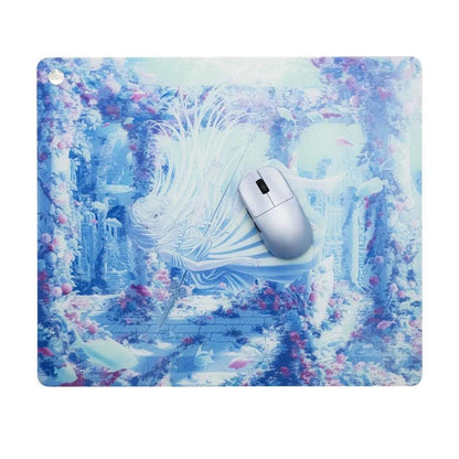 Uncle Panda Atlantis Silicone Base COATED Gaming Tempered Glass Mousepad Kaca (Control)