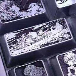 Special Gear Evangelion Anime Theme Artisan Keycaps Metal OEM Profile Keycap