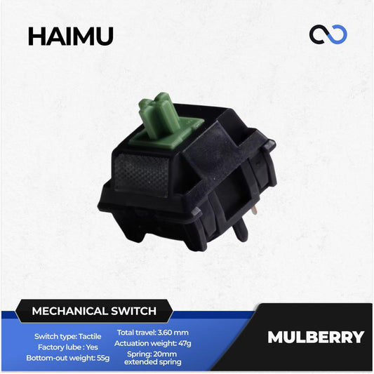 Haimu Mulberry Pre-Lubed Mechanical Keyboard PCB Mount Switch (Tactile) by YG Studio