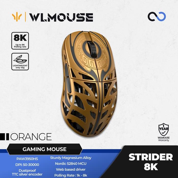 WLMouse Strider 8k Super Light Magnesium Wireless PAW3950 HS Gaming Mouse XM2 Shape