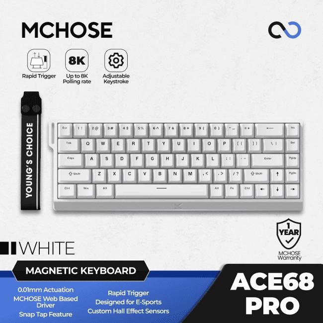 MCHOSE ACE68 E-Sports 8K Hall Effect 65% Keyboard Rapid Trigger SOCD DKS Wooting