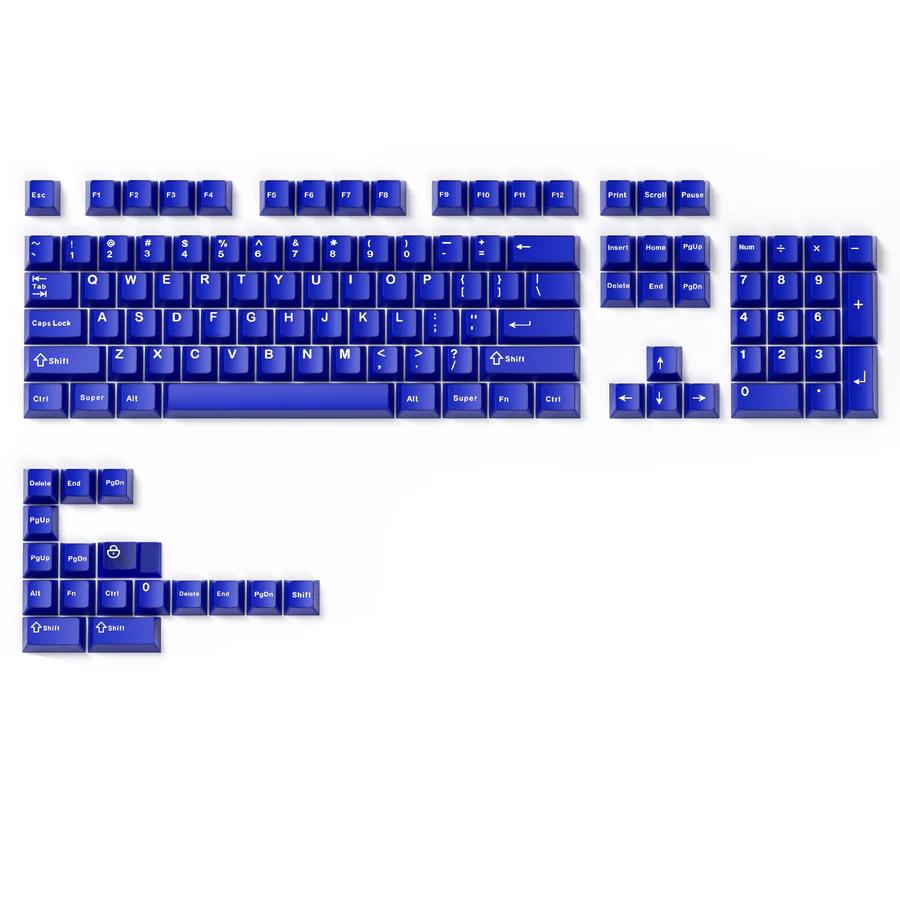 XVX Dianthus Blue Jade / Sapphire Frost Jade Series Keycaps Cherry Profile Double Shot PBT Keycap 121-Keys