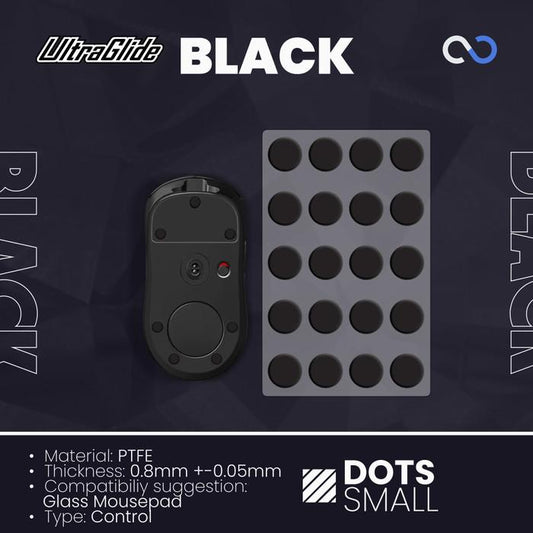 Meow Gaming Gear UltraGlide Black Dots Universal Mouse Feet / Mouse Skate UPE (Control)