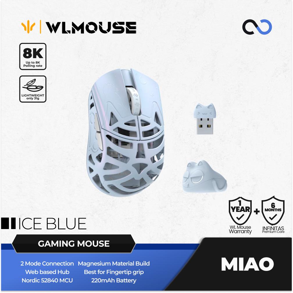 WLMouse Miao 8k Wireless Ultra Light Magnesium PAW3950 HS Finger tip Gaming Mouse