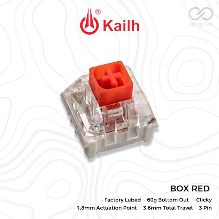 Kailh Box Red Pre-Lubed mechanical keyboard switch (Linear)
