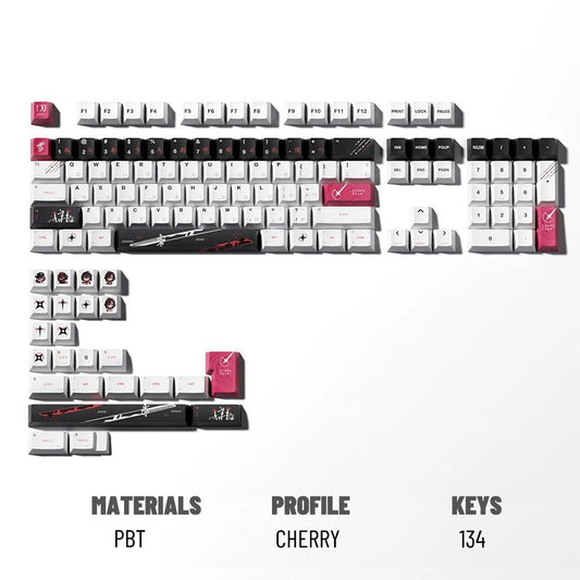 XVX Yuki Aim V1 Keycaps Cherry Profile Dye-Sub PBT Keycap 134-Keys