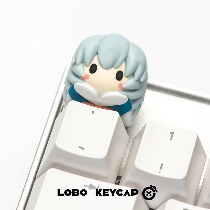 Lobo Rei Ayanami Neon Genesis Evangelion Anime Theme Artisan Keycaps Resin Keycap