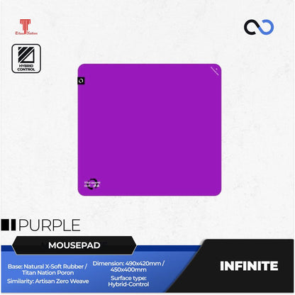 Titan Nation Infinite Poron Base Gaming Mousepad Artisan Zero Clone (Hybrid-Control)