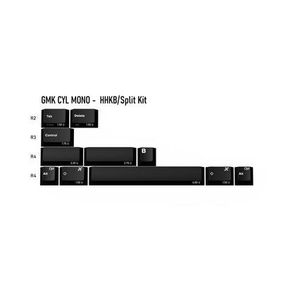 GMK CYL MONO Keycaps Cherry Profile Doubleshot + UV Print ABS Keycap 117+11-Keys