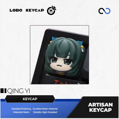 Lobo Qing Yi Zenless Zone Zero / ZZZ Theme Artisan Keycaps Resin Keycap